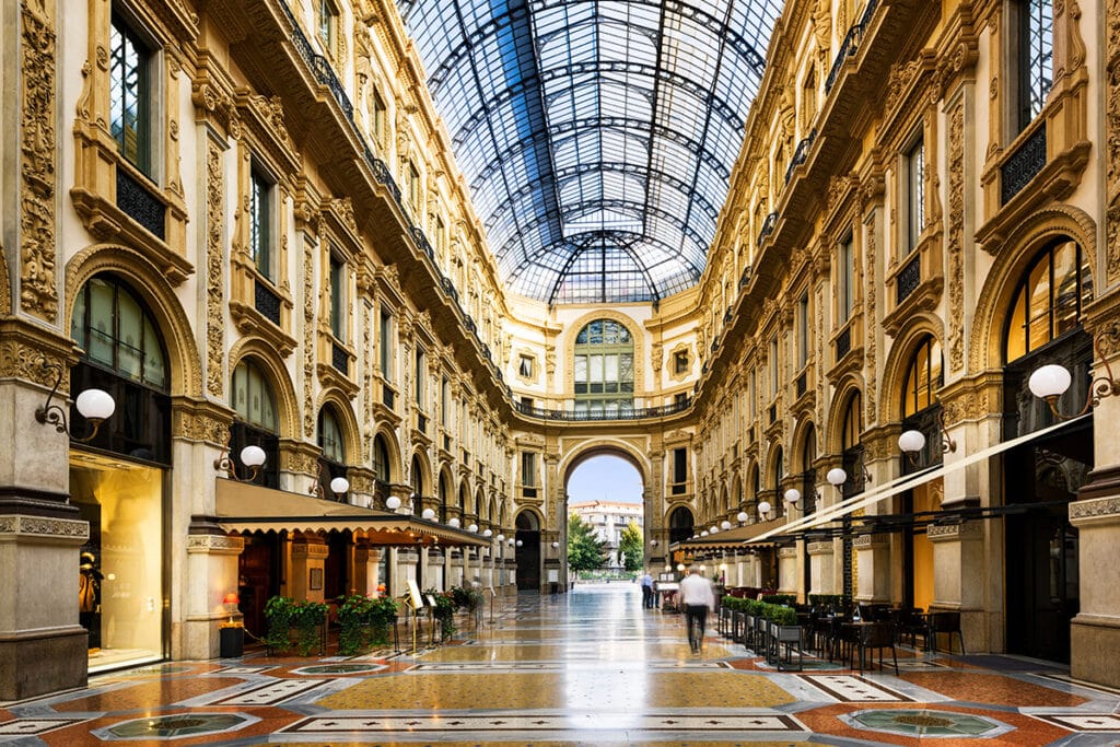 the Galleria Vittorio Emanuele II in Milan the Galleria Vittorio Emanuele II in Milan