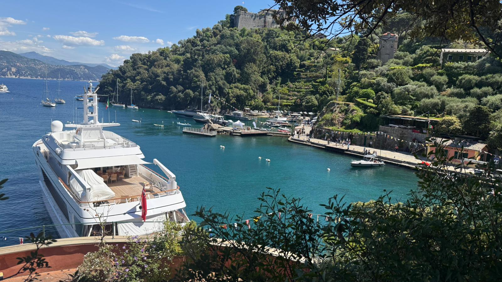The scenic harbor of Portofino