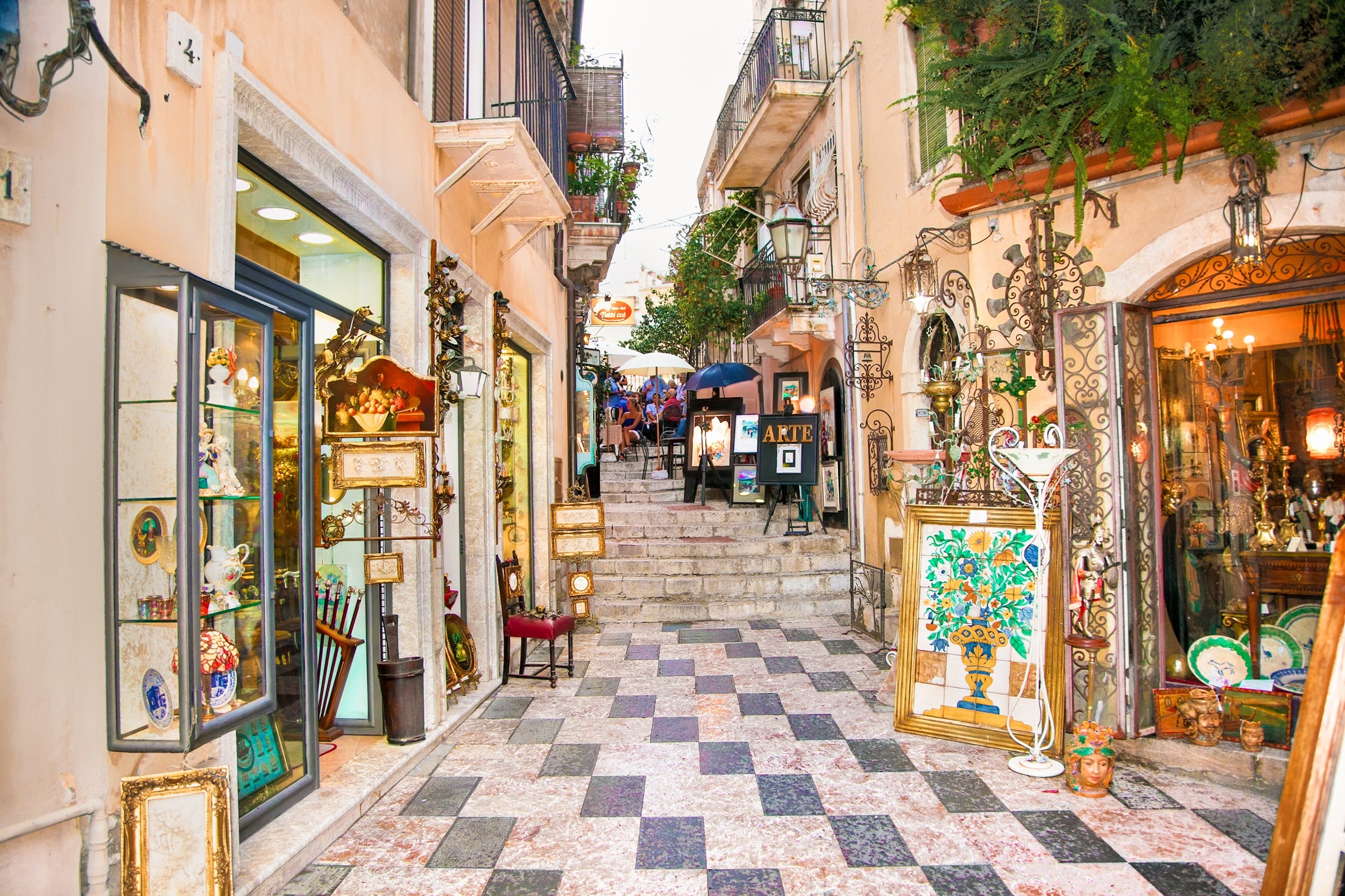 The historic center of Taormina, Sicily